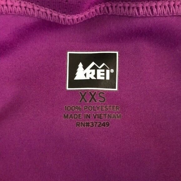 REI Long-Sleeve Athletic Top Lightweight Base Layer Breathable V-Neck Sz. XXS - Picture 3 of 8